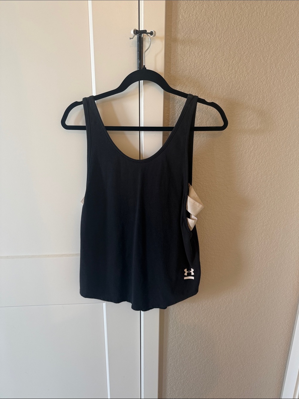 Under Armour Black Tank Top with White Logo
